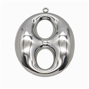 Soda Pop Pull-tab Charms Raw Stainless Steel Pendant, approx 33-40mm [SSB7948]