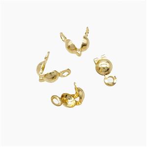 Stainless Steel Beadtips For Ballchain Gold Plated, approx 4mm [SSB7951]