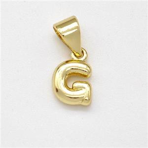 Stainless Steel Letter-G Pendant Gold Plated, approx 6-7mm [SSB7998]