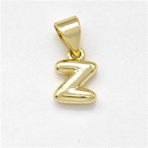 Stainless Steel Letter-Z Pendant Gold Plated, approx 6-7mm [SSB8017]