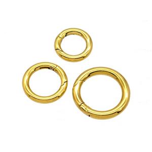 Stainless Steel Carabiner Clasp Gold Plated, approx 20mm [SSB8019-20MM]
