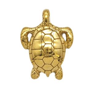 Stainless Steel Tortoise Pendant Gold Plated, approx 15-20mm [SSB8036]