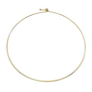 Stainless Steel Nacklace Wire Gold Plated, approx 2mm, 14cm dia [SSB8056]