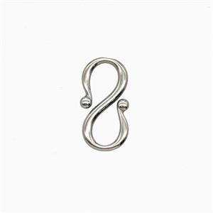 Raw Stainless Steel Infinity Connector, approx 7-13mm [SSB8062]