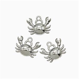 Raw Stainless Steel Crab Pendant, approx 8-11mm [SSB8080]