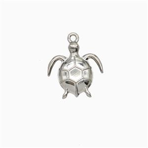 Raw Stainless Steel Tortoise Pendant, approx 11-12mm [SSB8082]