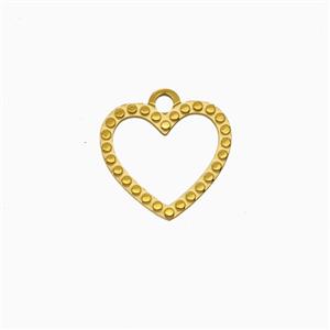 Stainless Steel Heart Pendant Gold plated, approx 11mm [SSB8097]