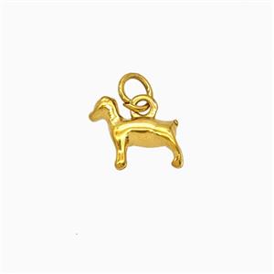 Stainless Steel Dog Pendant Gold plated, approx 9-12mm [SSB8153]