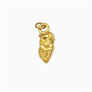 Stainless Steel Pupa Pendant Gold plated, approx 5-11mm [SSB8154]