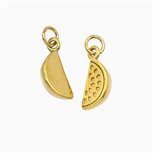 Stainless Steel Watermelon Pendant Gold plated, approx 6-13mm [SSB8163]