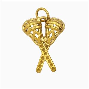 Stainless Steel Microphone Pendant Gold plated, approx 14-18mm [SSB8171]