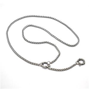 Raw Stainless Steel Necklace Chain, approx 3mm, 54cm length [SSB8228]