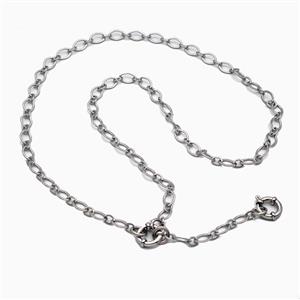 Raw Stainless Steel Necklace Chain, approx 6-9mm, 55cm length [SSB8231]