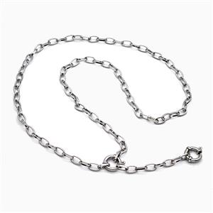 Raw Stainless Steel Necklace Chain, approx 5-8mm, 54cm length [SSB8233]
