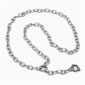 Raw Stainless Steel Necklace Chain, approx 6-9mm, 55cm length [SSB8241]