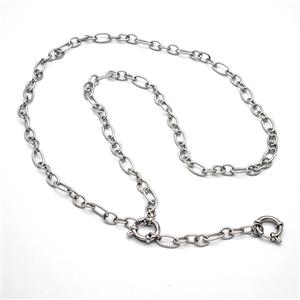 Raw Stainless Steel Necklace Chain, approx 5.5mm, 55cm length [SSB8247]