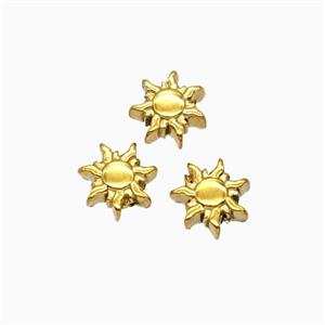 Stainless Steel Sun BeadsGold Plated, approx 8mm [SSB8266]