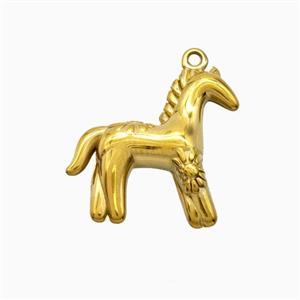 Stainless Steel Horse Pendant Gold Plated, approx 20mm [SSB8268]