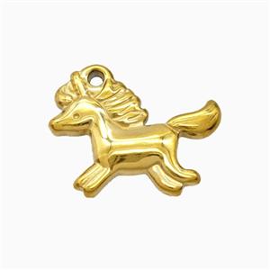 Stainless Steel Horse Pendant Gold Plated, approx 18-22mm [SSB8270]