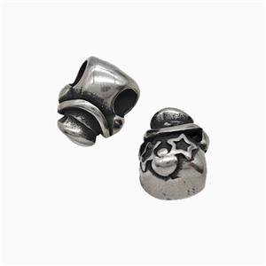 Stainless Steel Beads Large Hole Antique Silver, approx 8-11mm, 4mm hole [SSB8275]