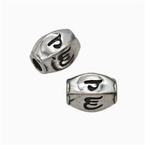 Raw Stainless Steel Barrel Beads Large Hole, approx 10-11mm, 3mm hole [SSB8281]