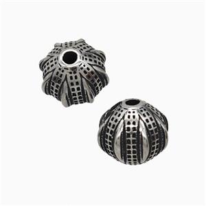 Stainless Steel Pumpkin Beads Antique Silver, approx 10-11mm [SSB8288]