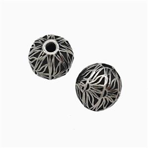 Stainless Steel Round Beads Antique Silver, approx 9mm [SSB8293]