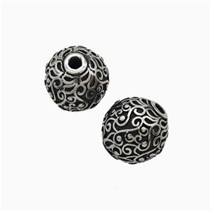 Stainless Steel Round Beads Antique Silver, approx 10mm [SSB8298]