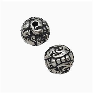Stainless Steel Round Beads Antique Silver, approx 10mm [SSB8300]