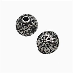 Stainless Steel Round Beads Antique Silver, approx 10mm [SSB8301]