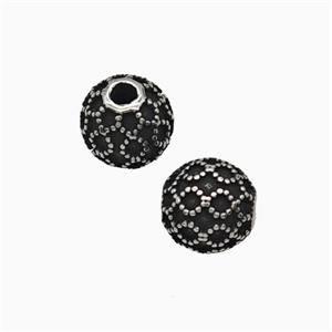 Stainless Steel Round Beads Antique Silver, approx 8mm [SSB8303]