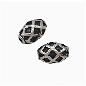 Stainless Steel Rice Beads Antique Silver, approx 8-11.5mm [SSB8306]
