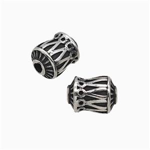 Stainless Steel Lotus Beads Antique Silver, approx 7-10mm [SSB8319]