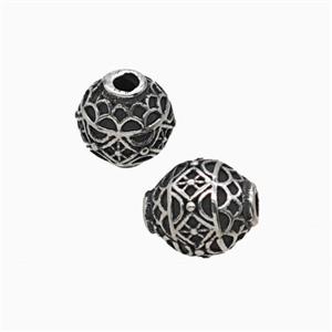 Stainless Steel Barrel Beads Antique Silver, approx 8-10mm [SSB8320]