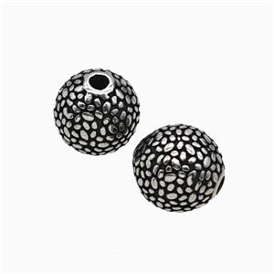 Stainless Steel Round Beads Antique Silver, approx 10mm [SSB8321]