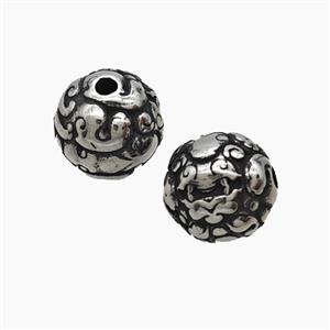 Stainless Steel Round Beads Antique Silver, approx 10mm [SSB8334]