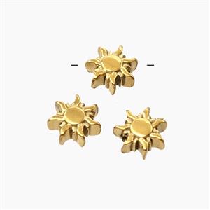Stainless Steel Sun Beads Gold Plated, approx 8mm [SSB8337]