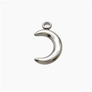 Raw Stainless Steel Moon Pendant, approx 8.5-11.5mm [SSB8340]
