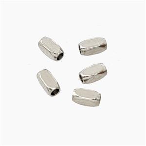 Raw Stainless Steel Cuboid Beads, approx 2-4mm [SSB8345]