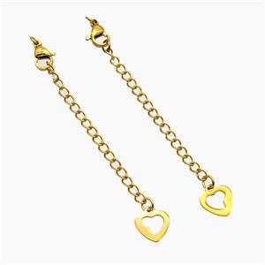 Stainless Steel Necklace Extender Gold Plated, approx 60mm length [SSB8422]