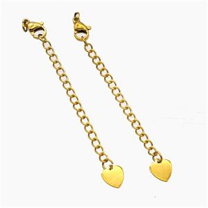 Stainless Steel Necklace Extender Gold Plated, approx 60mm length [SSB8423]