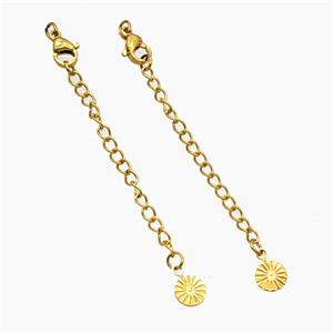 Stainless Steel Necklace Extender Gold Plated, approx 60mm length [SSB8425]