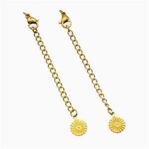 Stainless Steel Necklace Extender Gold Plated, approx 60mm length [SSB8427]