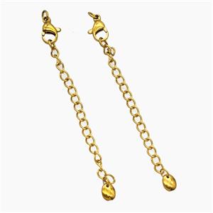 Stainless Steel Necklace Extender Gold Plated, approx 60mm length [SSB8430]