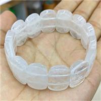 Natural Clear Quartz Bracelet Stretchy, approx 15-24mm [BR11199]