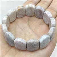 Coral Fossil Bracelets Stretchy, approx 16-20mm [BR11382]