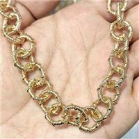 Alloy Chain Gold Plated, approx 14mm [CH11032]