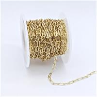 Copper Chain, Gold Plated, approx 3x6.5mm [CH11062]