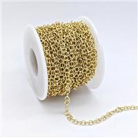 Copper Chain, Gold Plated, approx 4mm [CH11099]
