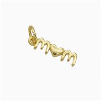 Copper Mom Pendant Heart Gold Plated, approx 4-13mm [FD20468]